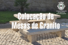 Colocação de mesas de granito no Jardim Público 